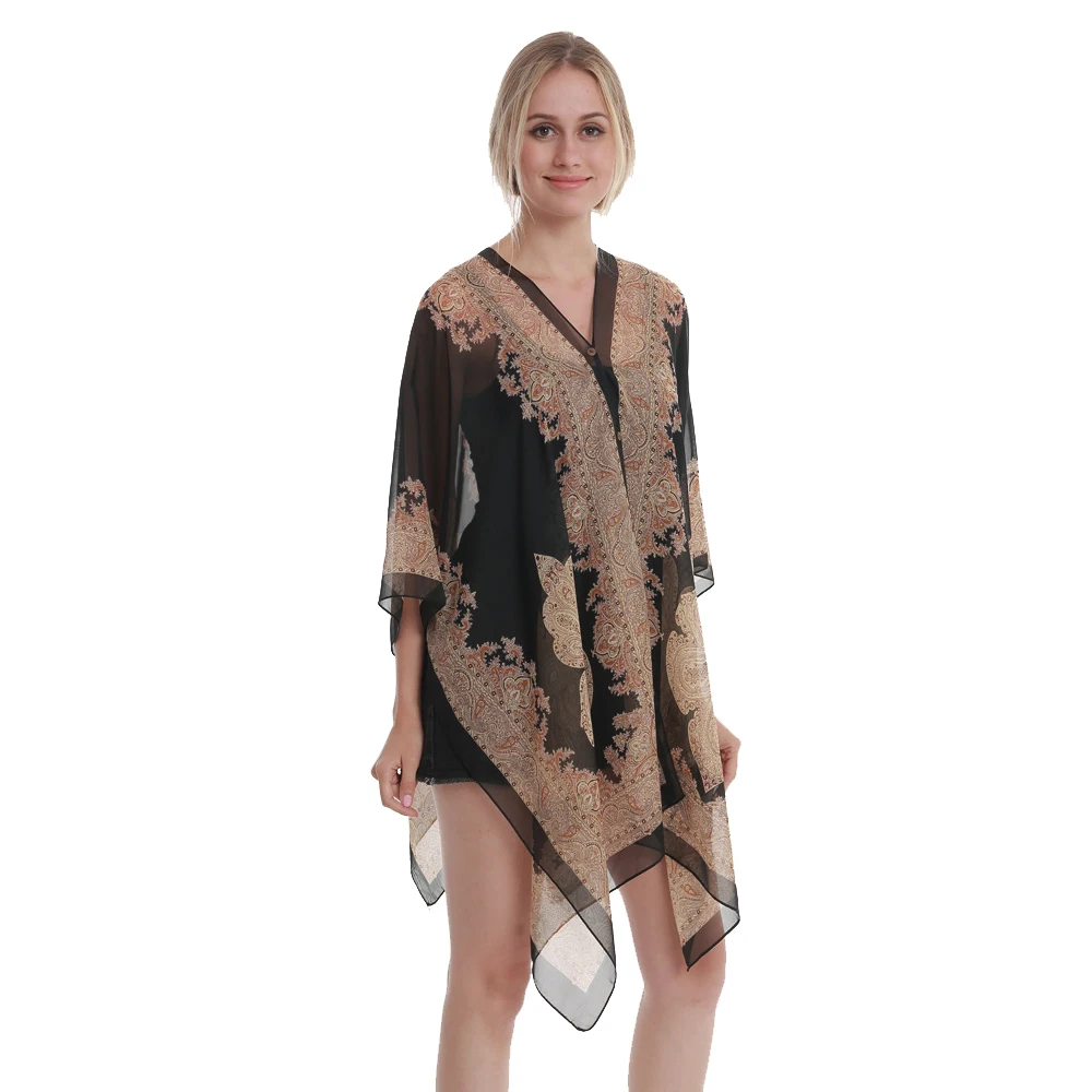 Summer Paisley Beach Sunproof Cardigan Cover Women Loose Bohemian Kimono Cape Chiffon Thin Bikini Poncho Drive Cloak Scarf YG787
Summer Paisley Beach Sunproof Cardigan Cover Women Loose Bohemian Kimono Cape Chiffon Thin Bikini Poncho Drive Cloak Scarf YG787