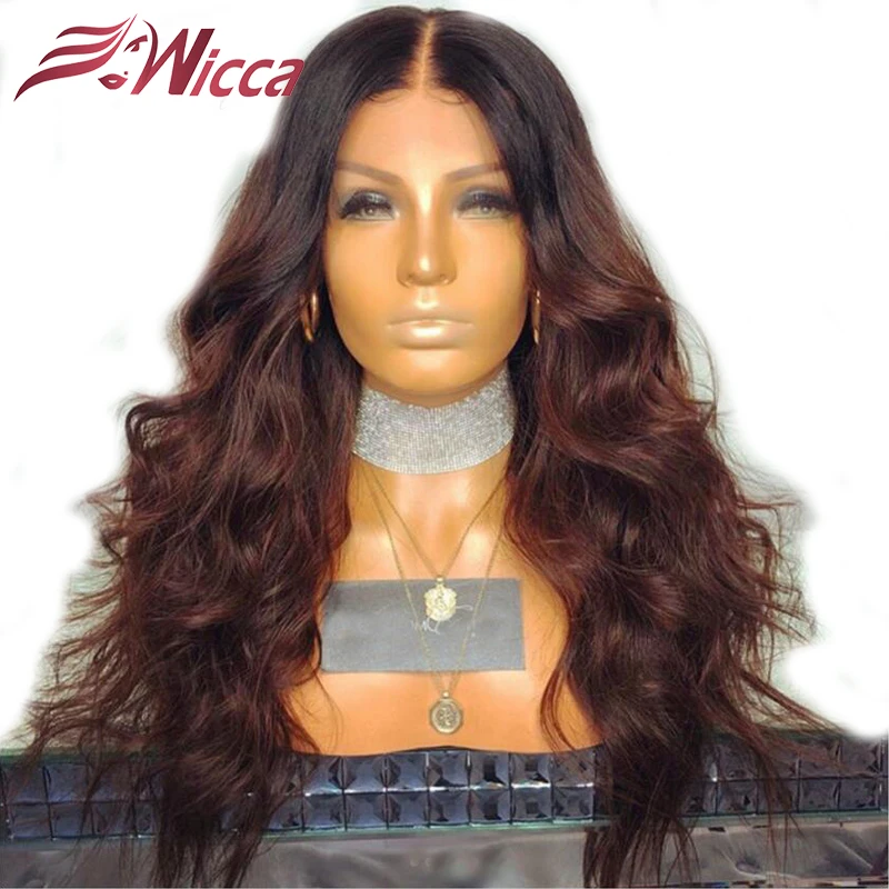 Wicca Ombre Color 13X6 Lace Front Human Hair Wigs Body Wave Pre-Plucked Hairline Remy Brazilian Hair Glueless Wigs
Wicca Ombre Color 13X6 Lace Front Human Hair Wigs Body Wave Pre-Plucked Hairline Remy Brazilian Hair Glueless Wigs