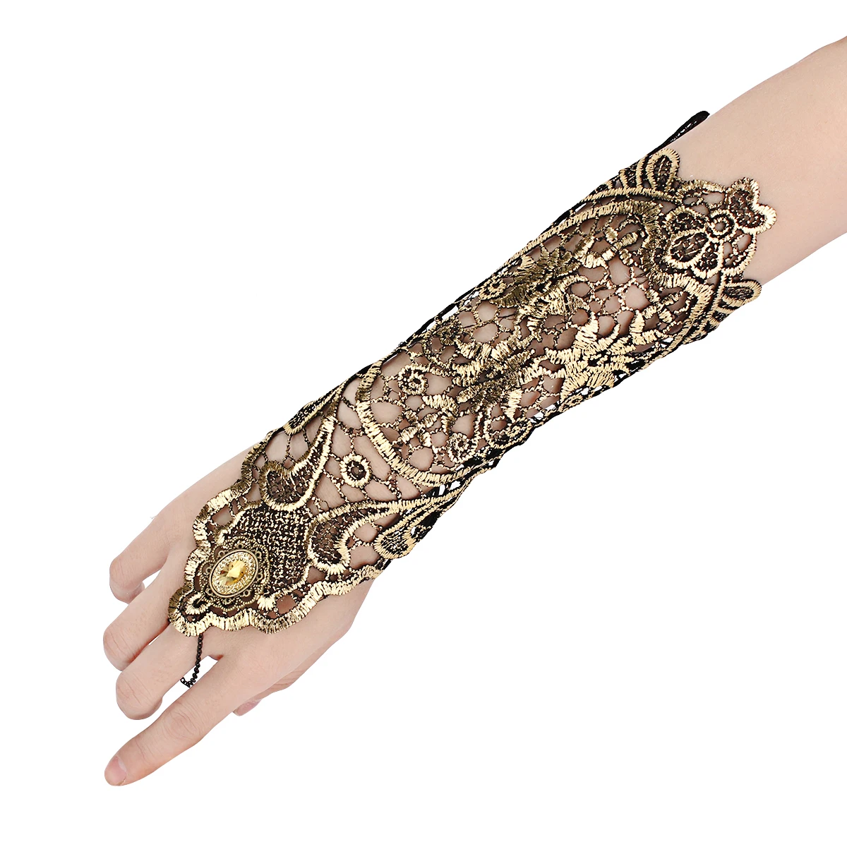 1 Pcs Gold Sexy Lace Hollow-Out Design Ladies Fingerless Gloves Retro Steampunk Goth Party Arms Bracelet Jewelry Accessories
1 Pcs Gold Sexy Lace Hollow-Out Design Ladies Fingerless Gloves Retro Steampunk Goth Party Arms Bracelet Jewelry Accessories