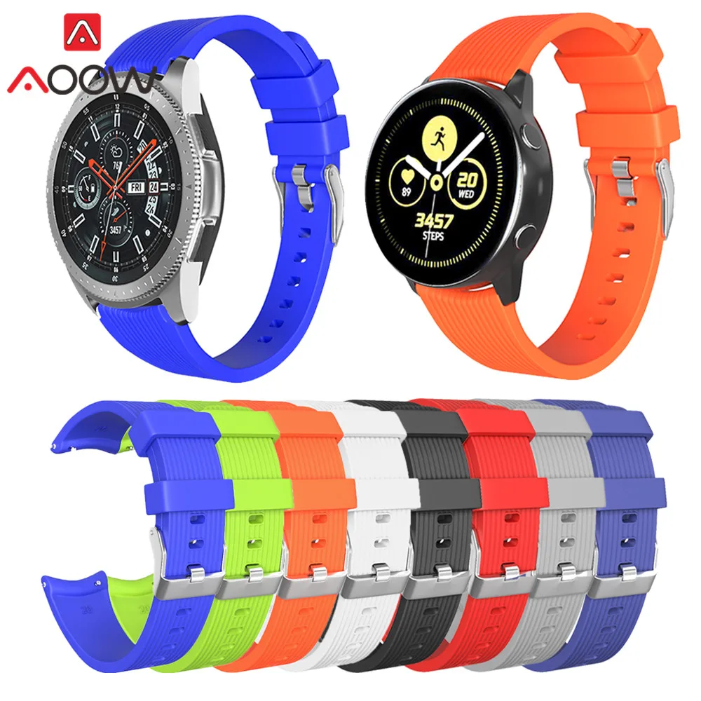 20mm 22mm Silicone Watchband for Samsung Galaxy Watch Active 42mm 46mm Rubber Bracelet Band Strap for Gear S2 S3 SM-R800 SM-R810
20mm 22mm Silicone Watchband for Samsung Galaxy Watch Active 42mm 46mm Rubber Bracelet Band Strap for Gear S2 S3 SM-R800 SM-R810