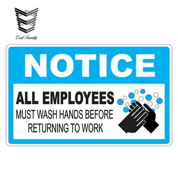 EARLFAMILY 13cm x 8cm NOTICE ALL EMPLOYEES MUST WASH HANDS BEFORE RETURNING TO WORK DECAL Reflective Car Sticker Waterproof
EARLFAMILY 13cm x 8cm NOTICE ALL EMPLOYEES MUST WASH HANDS BEFORE RETURNING TO WORK DECAL Reflective Car Sticker Waterproof