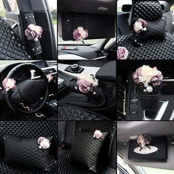 Butterfly Flower Car Seatbelt Shifter Handbrake Cover Set Steering Wheel Cover Neck Pillow Sun Visor Tissue Bag Auto Accessories
Butterfly Flower Car Seatbelt Shifter Handbrake Cover Set Steering Wheel Cover Neck Pillow Sun Visor Tissue Bag Auto Accessories
