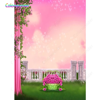Colorwonder Photography Background Retro Brick Corridor Pink Curtain 5x7ft Basket with Rose Backdrop for Valentine's Day Wedding
Colorwonder Photography Background Retro Brick Corridor Pink Curtain 5x7ft Basket with Rose Backdrop for Valentine's Day Wedding