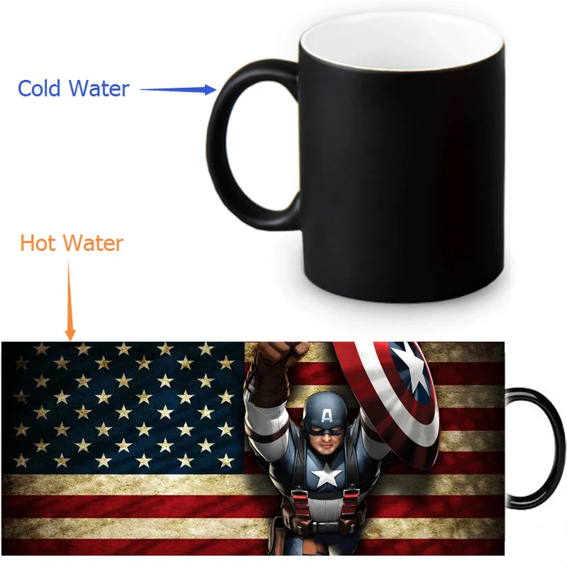Captain America 350ml/12oz Heat Reveal Mug Color Change Coffee Cup Sensitive Morphing Mugs Magic Mug Milk Tea Cups
Captain America 350ml/12oz Heat Reveal Mug Color Change Coffee Cup Sensitive Morphing Mugs Magic Mug Milk Tea Cups