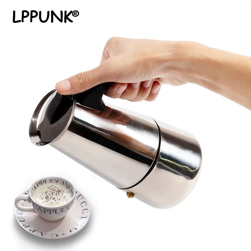 new arrivels espresso maker moka pot stainless steel latte Cappuccino percolator office family party Pressing Type coffee jug
new arrivels espresso maker moka pot stainless steel latte Cappuccino percolator office family party Pressing Type coffee jug
