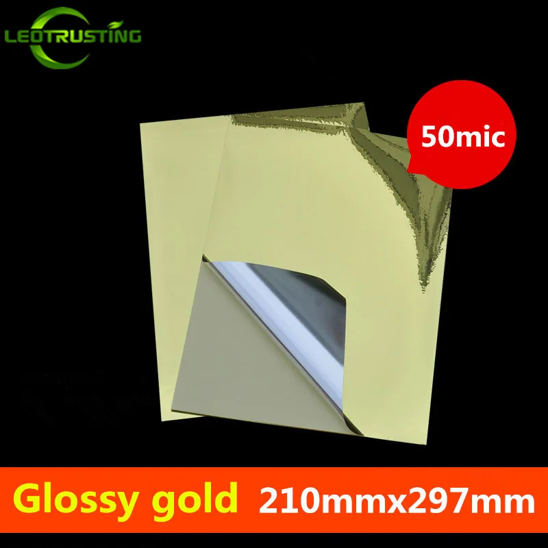50 Sheets New A4 Size 210mmx297mm Glossy Gold Sticker 50mic Label Printing Metallic Gold A4 Adhesive Sticker for Laser Printer
50 Sheets New A4 Size 210mmx297mm Glossy Gold Sticker 50mic Label Printing Metallic Gold A4 Adhesive Sticker for Laser Printer