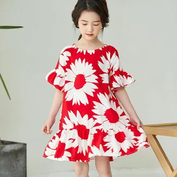 Red Yellow Florals Child Summer Dresses Kids Petal Sleeve Cotton Princess Dress Baby Big Girls Beach Party Dress Clothing 8 10 Y
Red Yellow Florals Child Summer Dresses Kids Petal Sleeve Cotton Princess Dress Baby Big Girls Beach Party Dress Clothing 8 10 Y
