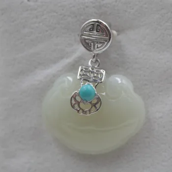 Pure Sterling Silver S925 & Hetian Jade Pendant Exquisite Perfect Longevity Lock For Women Lady Child 34*28mm
Pure Sterling Silver S925 & Hetian Jade Pendant Exquisite Perfect Longevity Lock For Women Lady Child 34*28mm