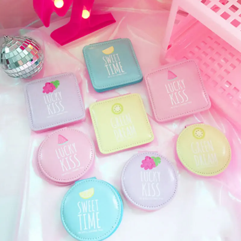 HUAMIANLI Cute Portable Cartoon Mirror Fruit Small Mirror Double Side Folding Make Up Mirror For Girl Pink/Green
HUAMIANLI Cute Portable Cartoon Mirror Fruit Small Mirror Double Side Folding Make Up Mirror For Girl Pink/Green