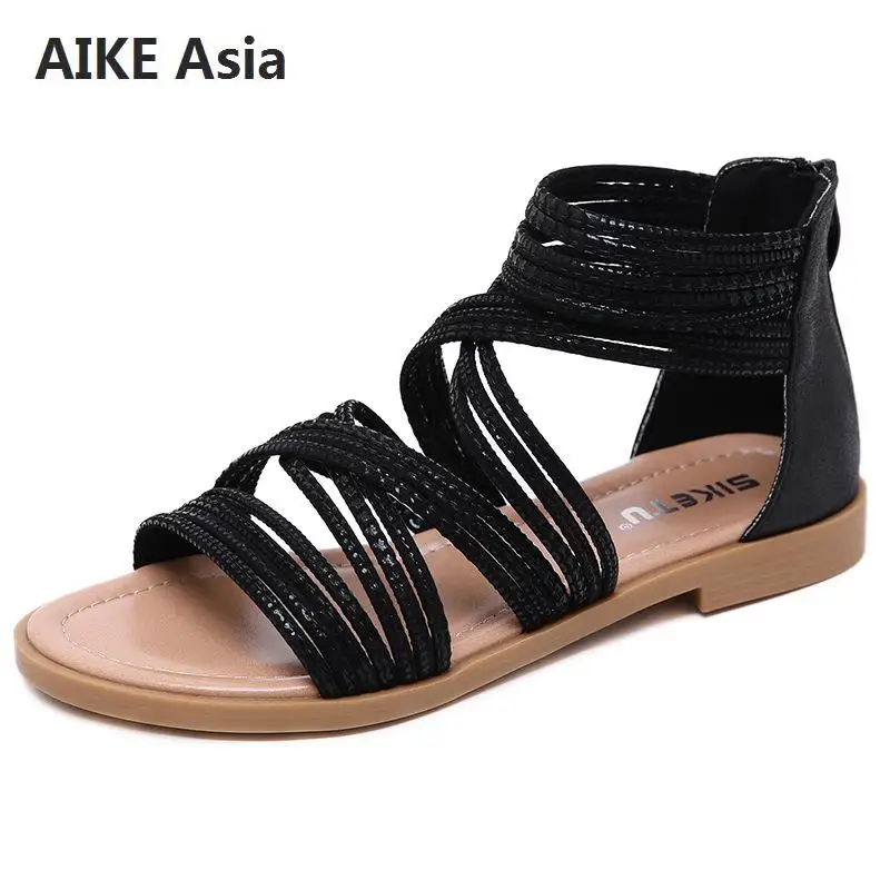 2019 New Women Sandals Casual Rome Gladiator Sandals For Summer Shoes Woman Cross Tied Flat Sandals Beach Shoes Female Size35-42
2019 New Women Sandals Casual Rome Gladiator Sandals For Summer Shoes Woman Cross Tied Flat Sandals Beach Shoes Female Size35-42