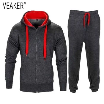 2019 New Men's Autumn Hoodies Sweatpants Set Male Solid Color Zipper Sweatshirt Jackets trousers Tracksuit Sets M-3XL
2019 New Men's Autumn Hoodies Sweatpants Set Male Solid Color Zipper Sweatshirt Jackets trousers Tracksuit Sets M-3XL