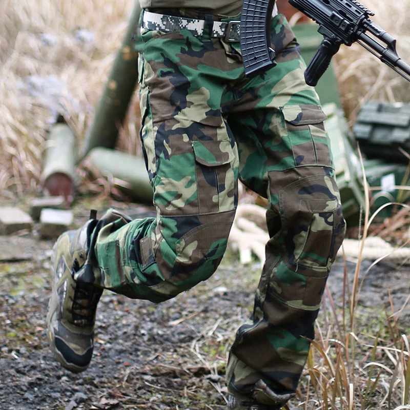 Tactical Camo Pants Men Military Combat Paintball Cargo Pants Army Soldier SWAT Train Multi Pocket Camouflage Uniform Trousers
Tactical Camo Pants Men Military Combat Paintball Cargo Pants Army Soldier SWAT Train Multi Pocket Camouflage Uniform Trousers