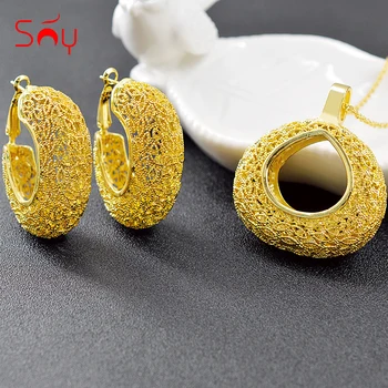 Sunny Jewelry Trendy Big Jewelry Sets For Women Hot Selling Jewelry Necklace Earrings Pendant Flower Pattern Jewelry For Wedding
Sunny Jewelry Trendy Big Jewelry Sets For Women Hot Selling Jewelry Necklace Earrings Pendant Flower Pattern Jewelry For Wedding