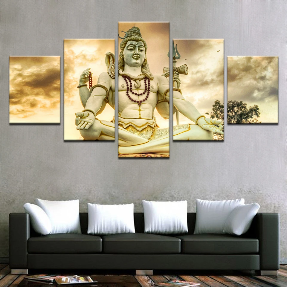 Modular HD Printed Canvas Poster Framework 5 Panel India God Lord Shiva Art Painting Home Decoration Living Room Wall Pictures
Modular HD Printed Canvas Poster Framework 5 Panel India God Lord Shiva Art Painting Home Decoration Living Room Wall Pictures