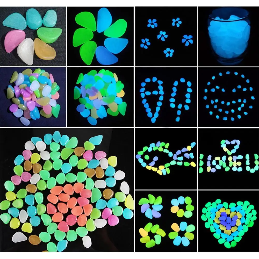 Pokich 100pcs Luminous Artificial Pebbles Glow In Dark Walkways Garden Fluorescent Artificial Stone for Aquarium Decoration
Pokich 100pcs Luminous Artificial Pebbles Glow In Dark Walkways Garden Fluorescent Artificial Stone for Aquarium Decoration