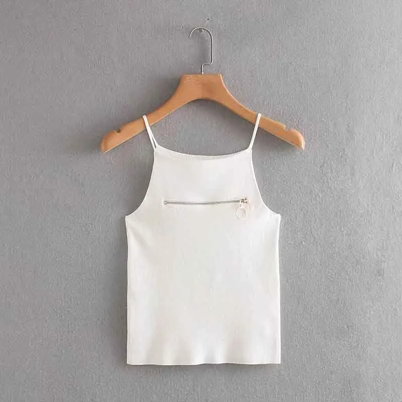 Klacwaya 2019 New Sexy Women Summer Plain Camisole Knitted Sling Zipper decoration Tops Vest Slim Tank Tops
Klacwaya 2019 New Sexy Women Summer Plain Camisole Knitted Sling Zipper decoration Tops Vest Slim Tank Tops