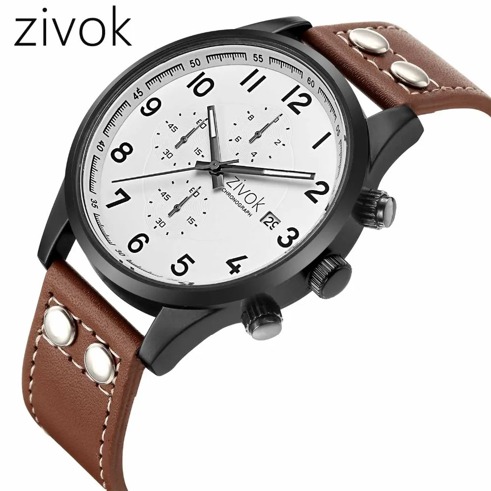 Watch Men zivok brand Sport Fashion Leather Army Military Watches small dial Clock Quartz Wristwatches Relogio Masculino 8048
Watch Men zivok brand Sport Fashion Leather Army Military Watches small dial Clock Quartz Wristwatches Relogio Masculino 8048