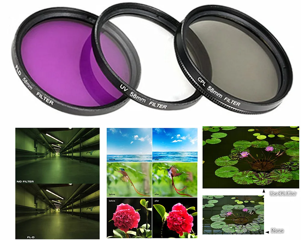 UV CPL ND FLD градиентный Звездный фильтр и крышка объектива для Panasonic Lumix G2 G3 G6 G7 GF2 GF3 GF6