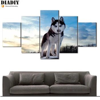 DIADIY 5d diy diamond embroidery 5pc animal diamond painting Cross Stitch Decorative Pictures Siberian Husky For Kid Room
DIADIY 5d diy diamond embroidery 5pc animal diamond painting Cross Stitch Decorative Pictures Siberian Husky For Kid Room