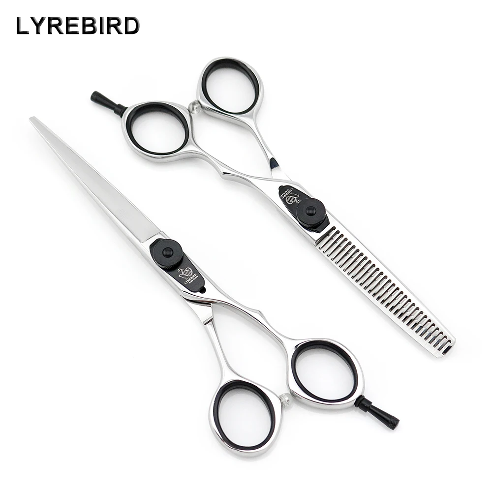 Silvery Hair Scissors 6 INCH cutting scissors 5.5 INCH Hair thinning scissors Black Screw F534 Lyrebird HIGH CLASS NEW
Silvery Hair Scissors 6 INCH cutting scissors 5.5 INCH Hair thinning scissors Black Screw F534 Lyrebird HIGH CLASS NEW