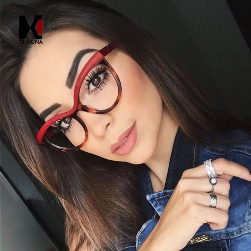 SHAUNA Fashion Mixed Colors Frame Women Cat Eye Glasses Frame Ladies Anti-Blue Rays Optical Eyeglasses Frames UV400
SHAUNA Fashion Mixed Colors Frame Women Cat Eye Glasses Frame Ladies Anti-Blue Rays Optical Eyeglasses Frames UV400