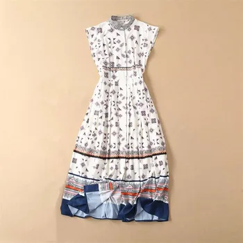 Women Summer Dress 2019 High Quality Runway Stand Collar Short Sleeve Printed Dress Casual Dresses NP0338A
Women Summer Dress 2019 High Quality Runway Stand Collar Short Sleeve Printed Dress Casual Dresses NP0338A