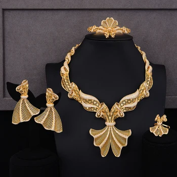 GODKI Trendy Luxury 4PCS Bowknot Nigeria Statement Jewelry Set For Women Wedding Full Cubic Zircon Dubai Bridal jewelry Set 2019
GODKI Trendy Luxury 4PCS Bowknot Nigeria Statement Jewelry Set For Women Wedding Full Cubic Zircon Dubai Bridal jewelry Set 2019