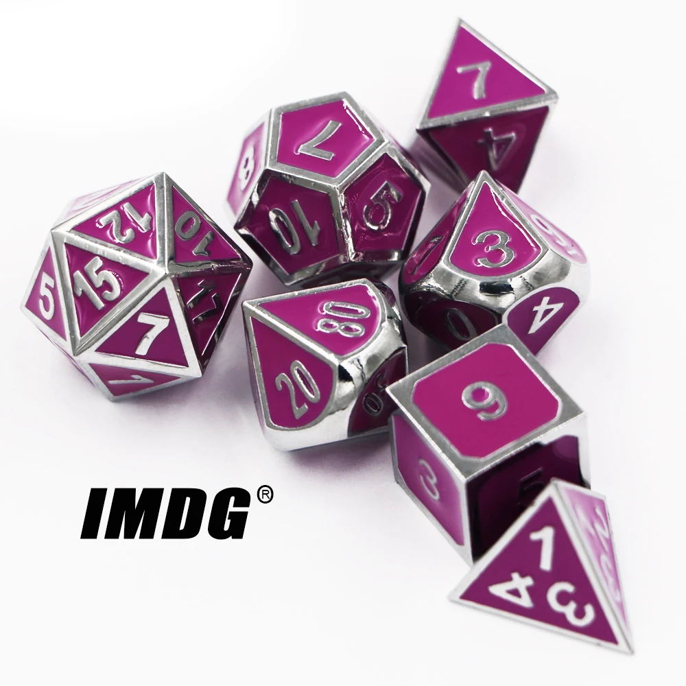 Dungeons & Dragons 7pcs/set Creative RPG Game Dice D&D Metal Dice DND Enamel Chromium Purple Digital Game Dice
Dungeons & Dragons 7pcs/set Creative RPG Game Dice D&D Metal Dice DND Enamel Chromium Purple Digital Game Dice
