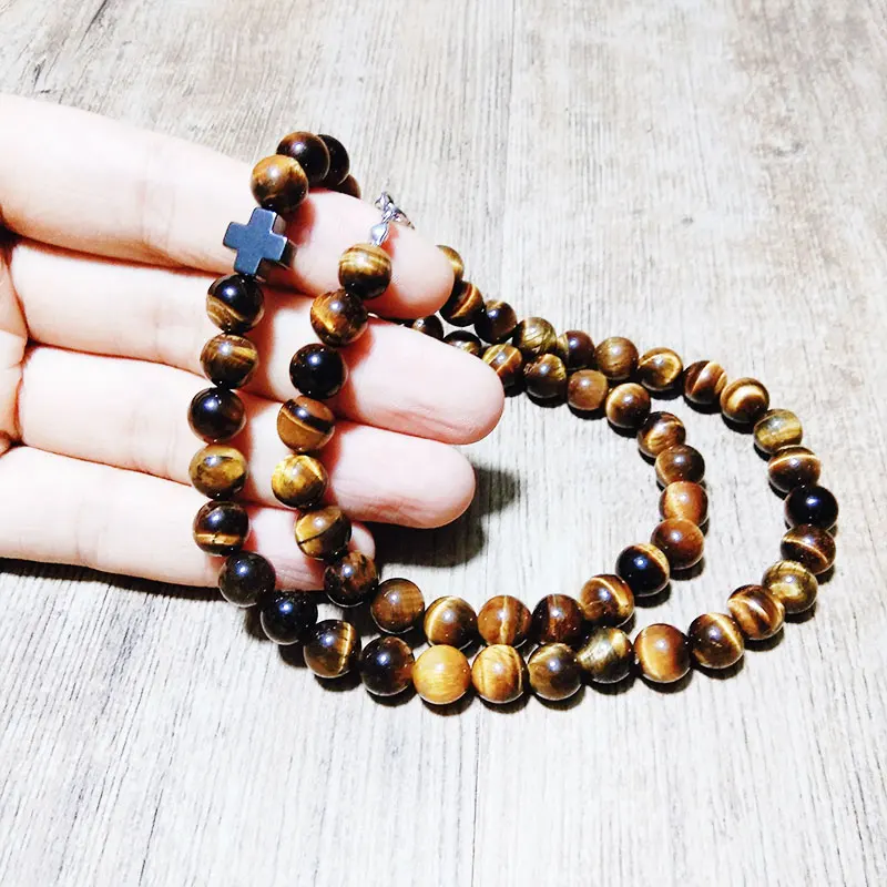 Handmade Hematite Cross Charm Nature Tiger Eye Stone Beads Chain Necklace Best Gift For Men Jewelry
Handmade Hematite Cross Charm Nature Tiger Eye Stone Beads Chain Necklace Best Gift For Men Jewelry