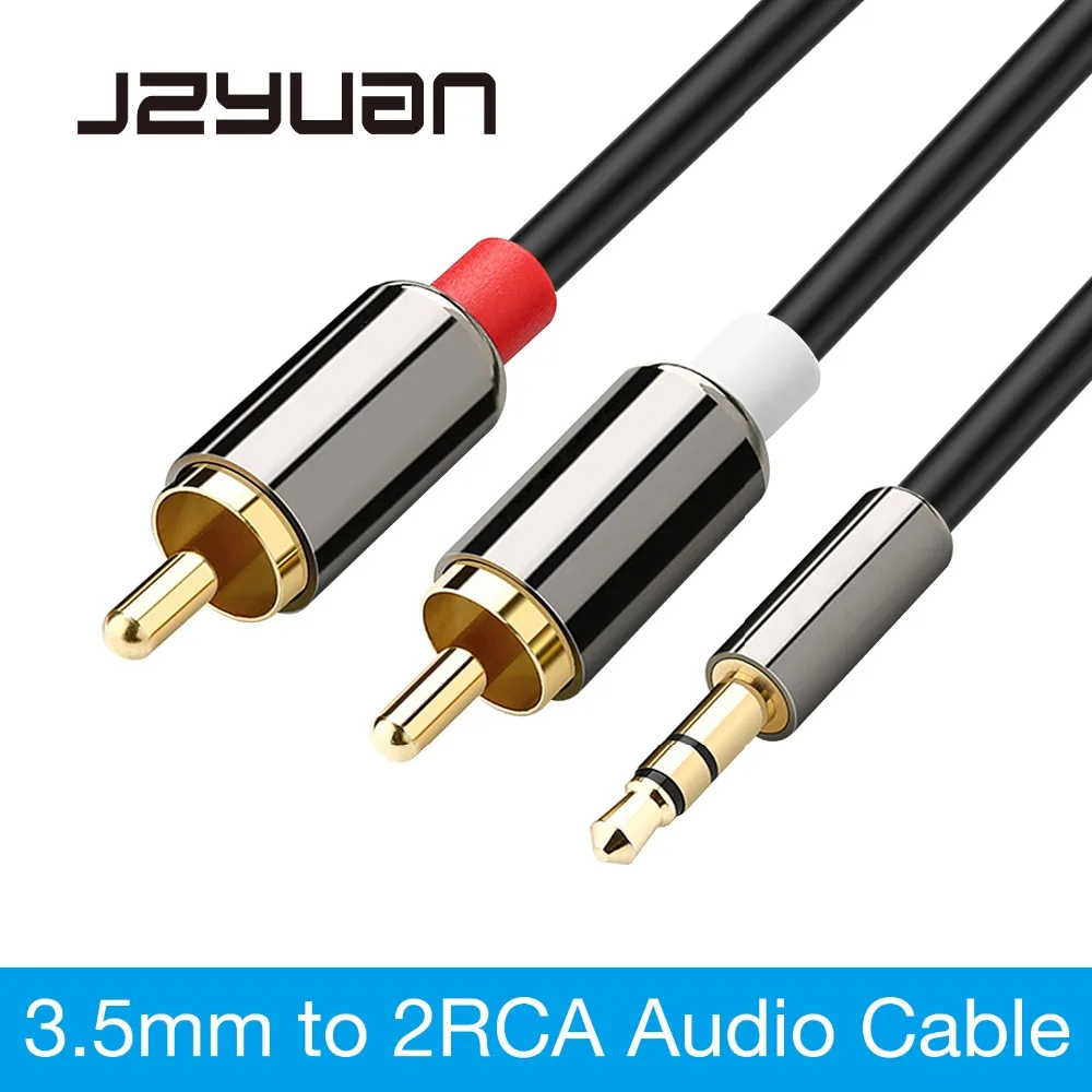 JZYuan RCA 3.5mm jack Cable 2 RCA Male to 3.5 mm Male Audio Cable 1M 2M 3M Aux Cable for Edifer Home Theater DVD Headphone PC
JZYuan RCA 3.5mm jack Cable 2 RCA Male to 3.5 mm Male Audio Cable 1M 2M 3M Aux Cable for Edifer Home Theater DVD Headphone PC