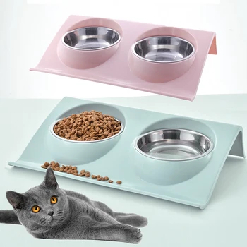 Thicken Pet Food Bowl Non-Slip Pet Bowl Double Bowl Pet Stainless Steel Bowl Food Water Feeder Puppy Cat Supplies Feeding Dishes
Thicken Pet Food Bowl Non-Slip Pet Bowl Double Bowl Pet Stainless Steel Bowl Food Water Feeder Puppy Cat Supplies Feeding Dishes