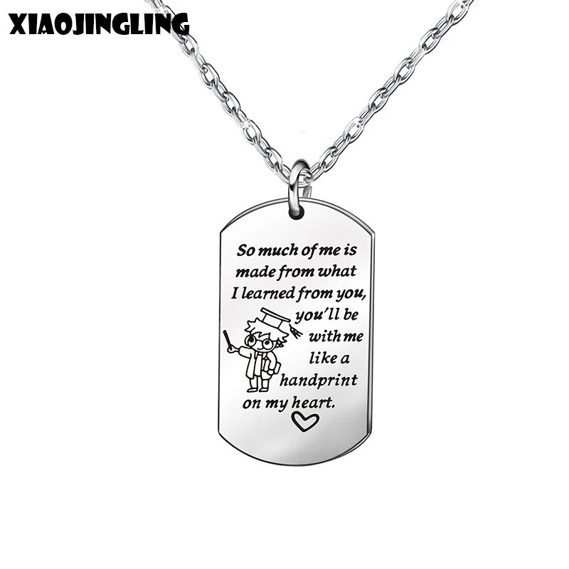 XIAOJINGLING Stainless Steel 60+5cm long Chain Necklaces Army Card Lettering Necklace & Pendant Hiphops Silver-color Long collar
XIAOJINGLING Stainless Steel 60+5cm long Chain Necklaces Army Card Lettering Necklace & Pendant Hiphops Silver-color Long collar