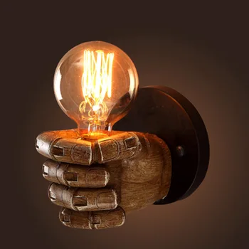 Vintage retro Resin Fist Wall Lamps Corridor Lights Home Bedroom Lighting G80 hand Retro E27 Edison bulb Holder
Vintage retro Resin Fist Wall Lamps Corridor Lights Home Bedroom Lighting G80 hand Retro E27 Edison bulb Holder