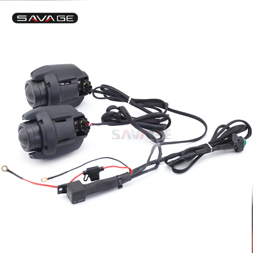 Fog Lights Lamp Light Assembly set bracket support Wiring harness cable wire (17)
