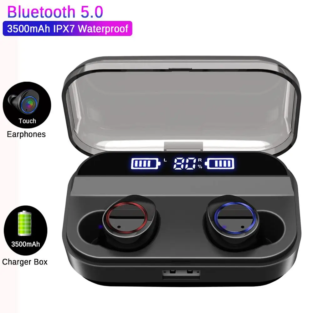 X11 TWS Wireless Bluetooth 5.0 Earphones Power Display Touch Control Sport Stereo Cordless Earbuds Headset Charging Box 4000mAh
X11 TWS Wireless Bluetooth 5.0 Earphones Power Display Touch Control Sport Stereo Cordless Earbuds Headset Charging Box 4000mAh