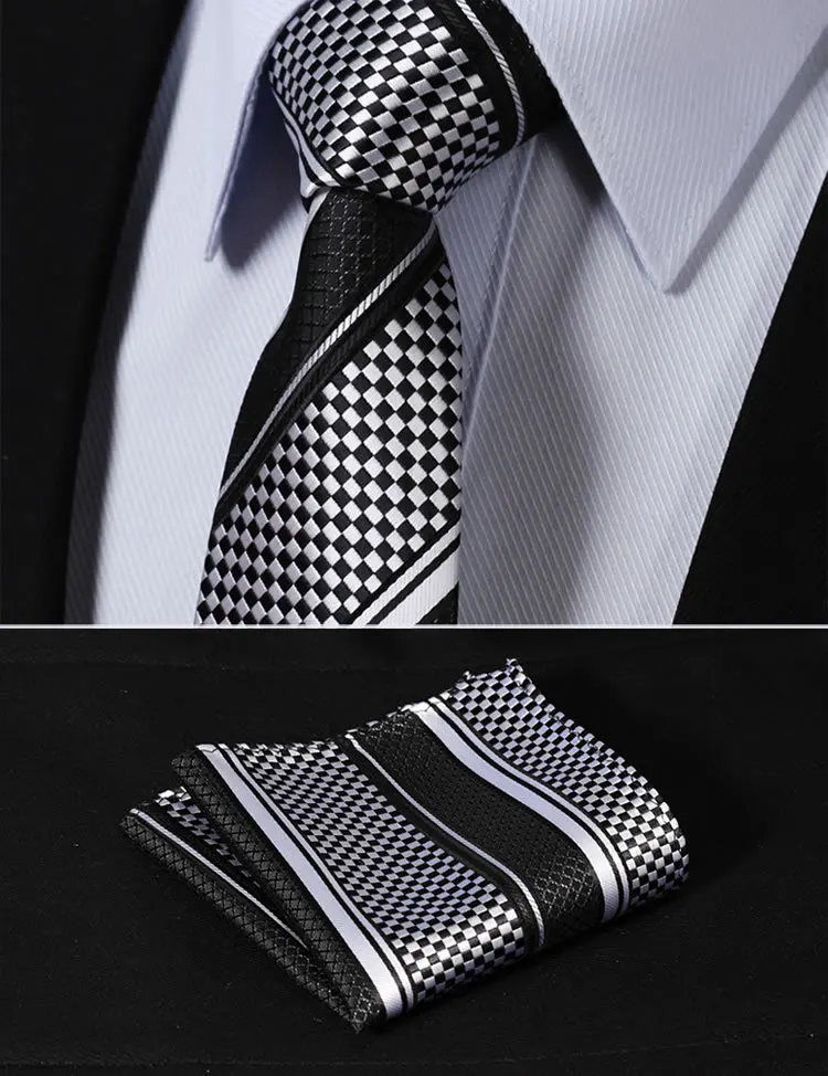 TS4017L7S Black White Stripe 2.75" 100%Silk Woven Slim Skinny Narrow Men Tie Necktie Handkerchief Pocket Square Suit Set
TS4017L7S Black White Stripe 2.75" 100%Silk Woven Slim Skinny Narrow Men Tie Necktie Handkerchief Pocket Square Suit Set