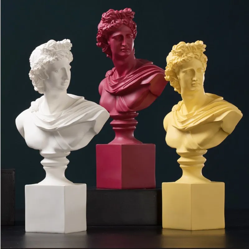 37cm Greek Mythology David Bust Statues Apollo Figure Art Sculpture Resin Art&Craft Home Decoration Accessories R936
37cm Greek Mythology David Bust Statues Apollo Figure Art Sculpture Resin Art&Craft Home Decoration Accessories R936