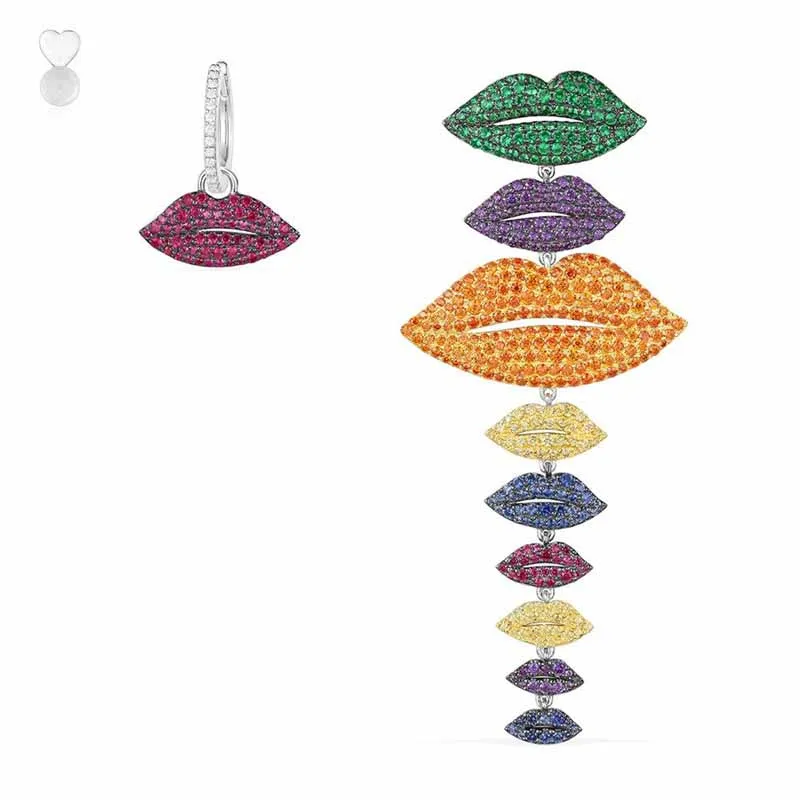ZEF AP 925 Sterling Silver Stud Earrings, Color Lips Asymmetrical Earrings, Classic Joker Simple Elegant Ladies Jewelry.
ZEF AP 925 Sterling Silver Stud Earrings, Color Lips Asymmetrical Earrings, Classic Joker Simple Elegant Ladies Jewelry.