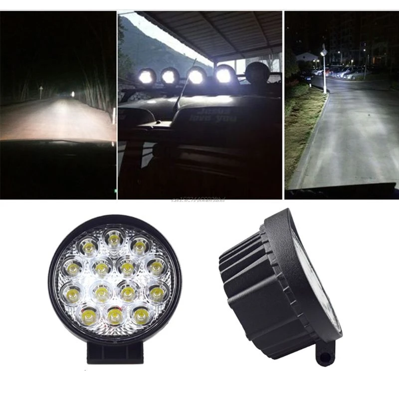 

4 Inch 42W LED Work Light Offroad Car 4WD Truck Tractor Boat Trailer ATV SUV Spot Flood LED Driving Light