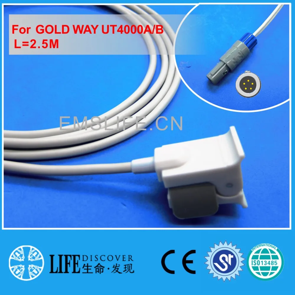 Длинный кабель детский и педиатрический зажим spo2 датчик для GOLDWAY UT4000 UT3000|children