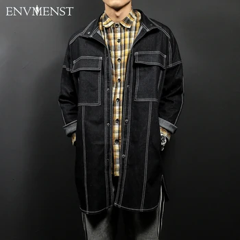 2017 Envmenst Brand clothing Jeans Coat For Men Big Pocket Designed Long Style Outwear High quality Men's Denim Jacket
2017 Envmenst Brand clothing Jeans Coat For Men Big Pocket Designed Long Style Outwear High quality Men's Denim Jacket