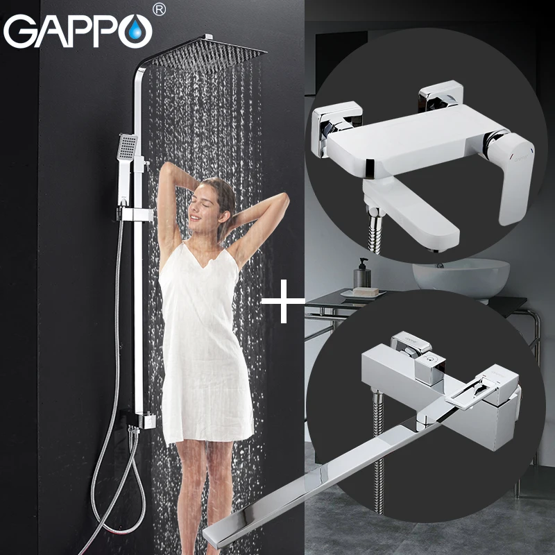 

GAPPO shower faucets waterfall faucets bath shower mixer faucet bath tub brass rainfall Bathtub taps shower system