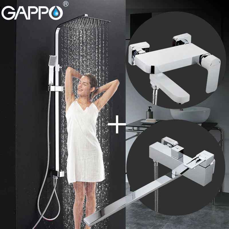 GAPPO shower faucets waterfall faucets bath shower mixer faucet bath tub brass rainfall Bathtub taps shower system
GAPPO shower faucets waterfall faucets bath shower mixer faucet bath tub brass rainfall Bathtub taps shower system