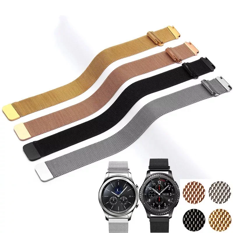 For Samsung Galaxy 42 46mm Watch Bands Strap 20mm 22mm Loop Milanese Strap Stainless Steel Quick Release Gear S3 pulseira correa
For Samsung Galaxy 42 46mm Watch Bands Strap 20mm 22mm Loop Milanese Strap Stainless Steel Quick Release Gear S3 pulseira correa