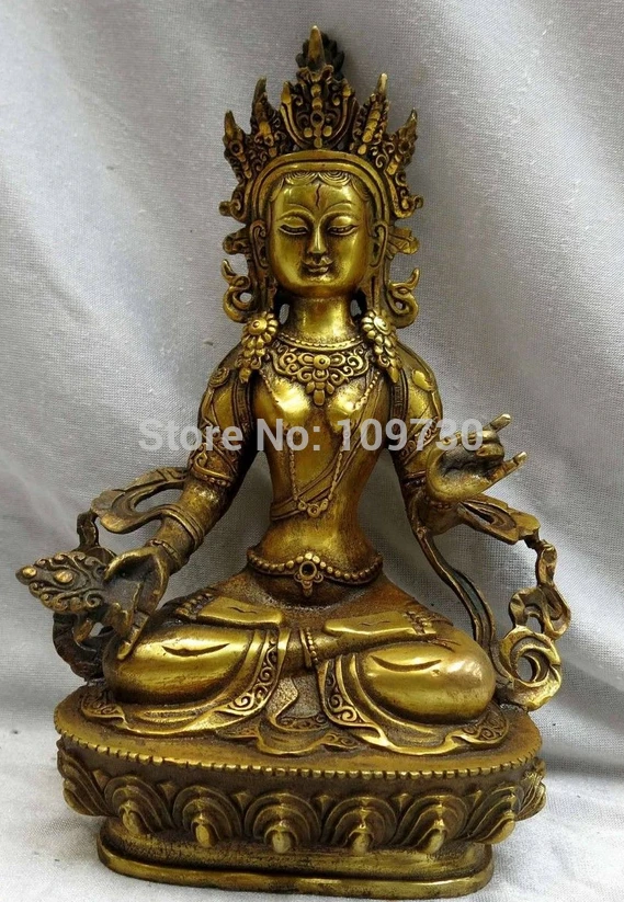 002470 8" China gild bronze copper carved benevolent Amitayus buddha Sculpture Statue
002470 8" China gild bronze copper carved benevolent Amitayus buddha Sculpture Statue