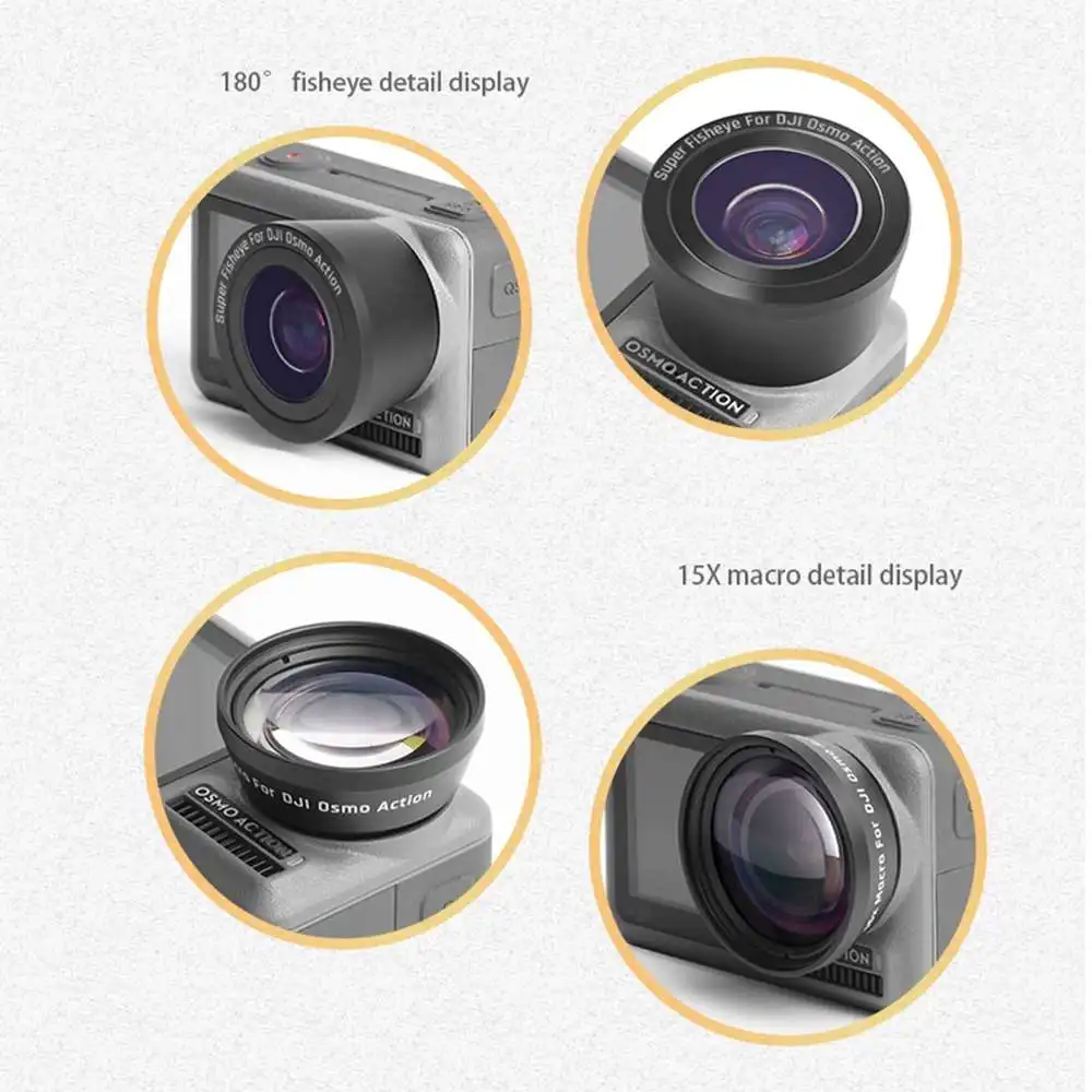 New Arrival for DJI OSMO Action Sports Camera Accessories 15X Zoom 180 Degree HD Fisheye Camera Lens Sports Camera Accessories
New Arrival for DJI OSMO Action Sports Camera Accessories 15X Zoom 180 Degree HD Fisheye Camera Lens Sports Camera Accessories