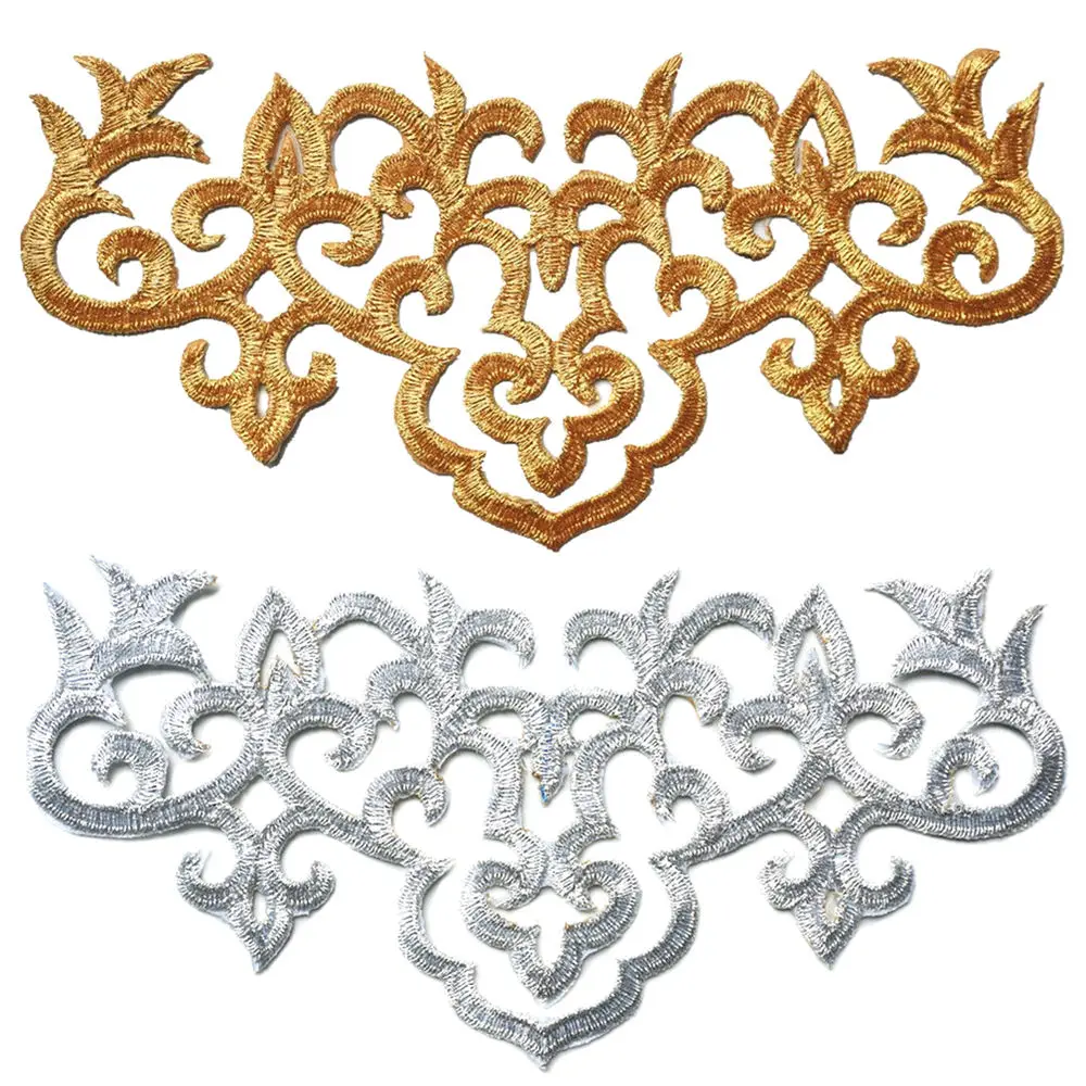 Gold Silver Flower Pattern Appliques Embroidered Patches Sew Iron On Badges Hollow Ethnic Customs For Clothes DIY Decoration
Gold Silver Flower Pattern Appliques Embroidered Patches Sew Iron On Badges Hollow Ethnic Customs For Clothes DIY Decoration