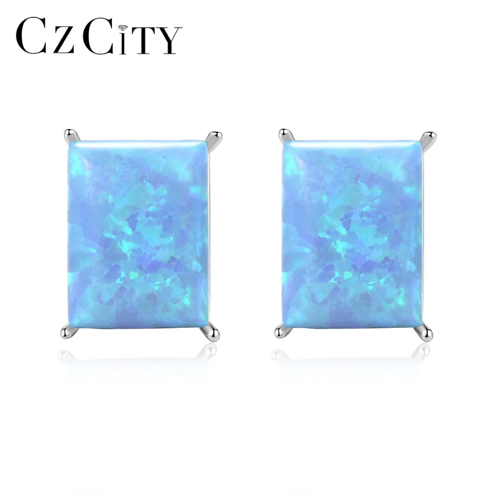CZCITY Blue Opal Stud Earrings for Women 6mm*9mm Square Fire Opal 925 Sterling Silver Earring Fine Jewelry Christmas Gifts
CZCITY Blue Opal Stud Earrings for Women 6mm*9mm Square Fire Opal 925 Sterling Silver Earring Fine Jewelry Christmas Gifts