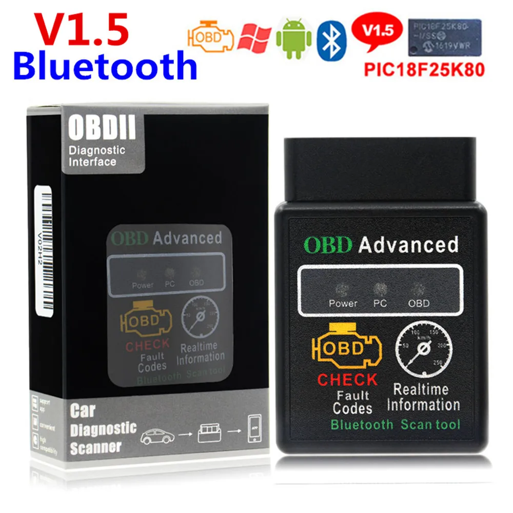 25K80 V1.5 HHOBD Advanced ELM327 Bluetooth OBD2 V2.1 Check Fault Code Erase Trouble HH OBD V2.1 Code Scanner for Car Diagnostic
25K80 V1.5 HHOBD Advanced ELM327 Bluetooth OBD2 V2.1 Check Fault Code Erase Trouble HH OBD V2.1 Code Scanner for Car Diagnostic