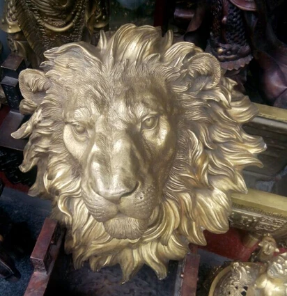hui88K727<<<West Art bronze sculpture carvings fierce beast of prey lion head statue
hui88K727<<<West Art bronze sculpture carvings fierce beast of prey lion head statue